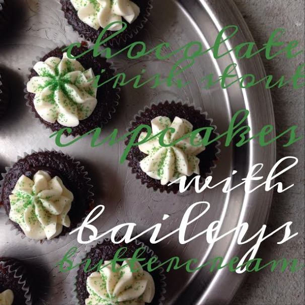 chocolate-irish stout cupcakes with baileys buttercream