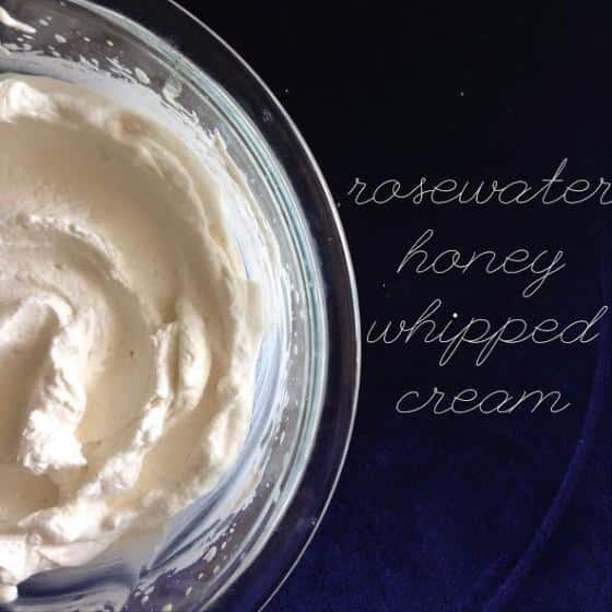 rosewater honey whipped cream