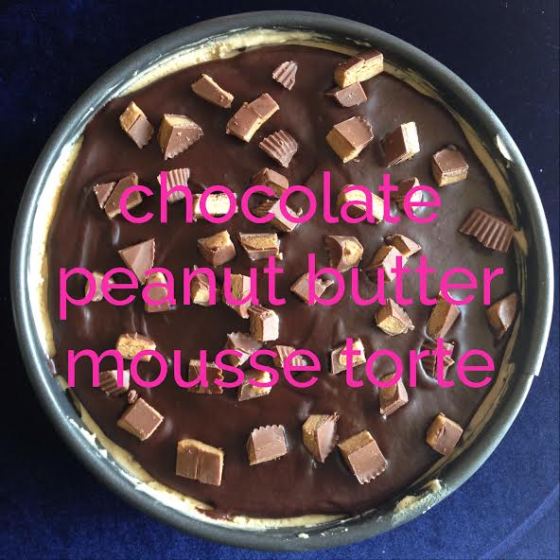 chocolate peanut butter mousse torte