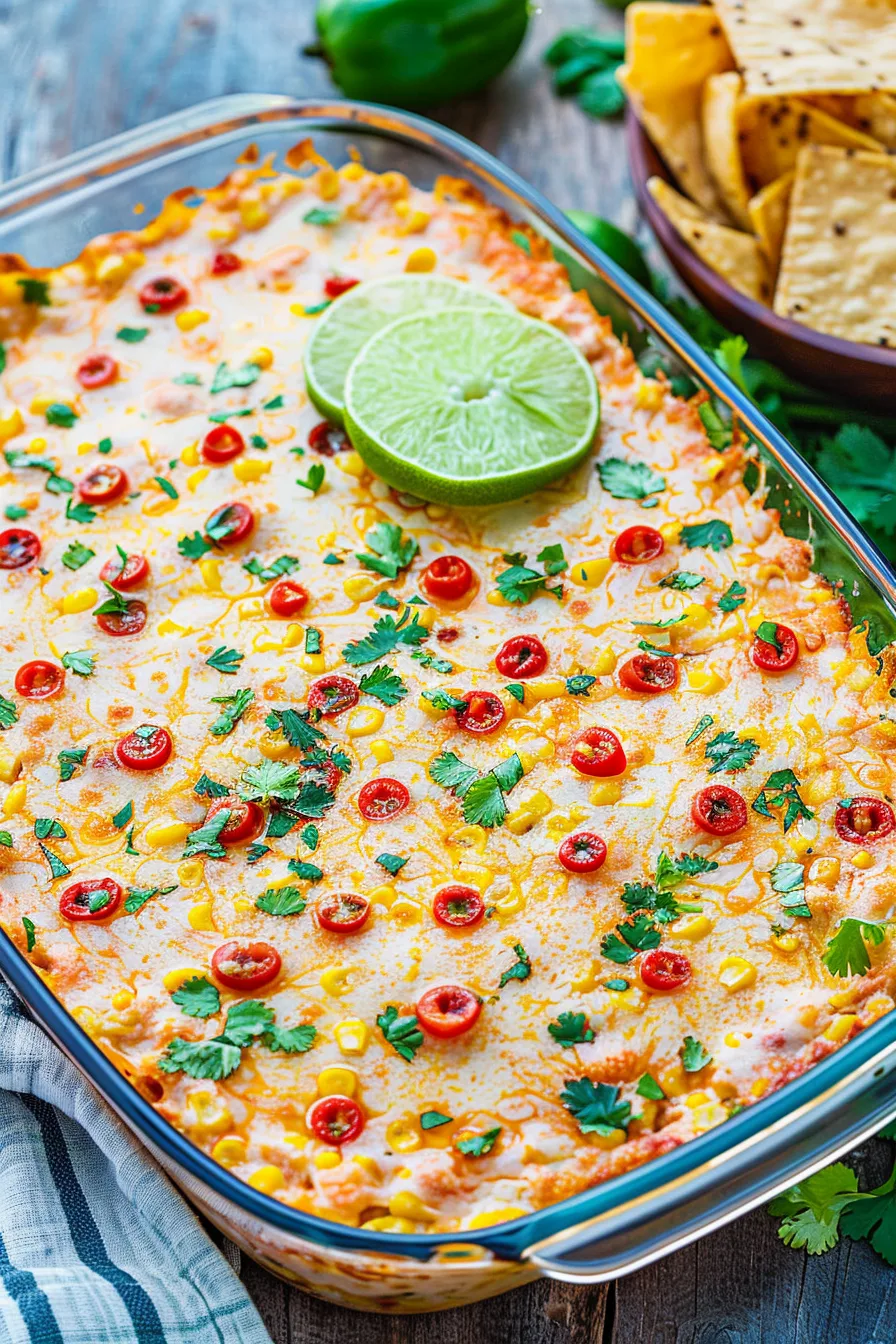 Cheesy Baked Mexican Corn Dip