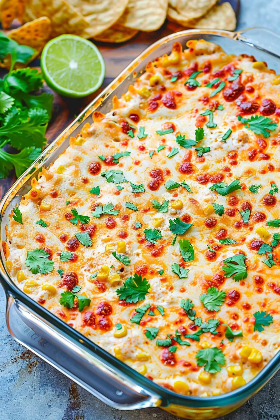 Cheesy Baked Mexican Corn Dip