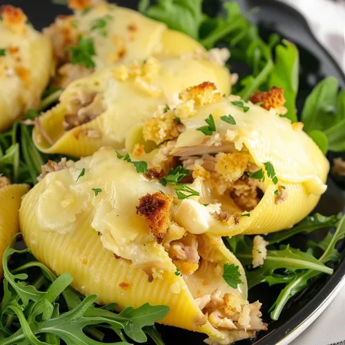 Chicken And Stuffing Stuffed Shells