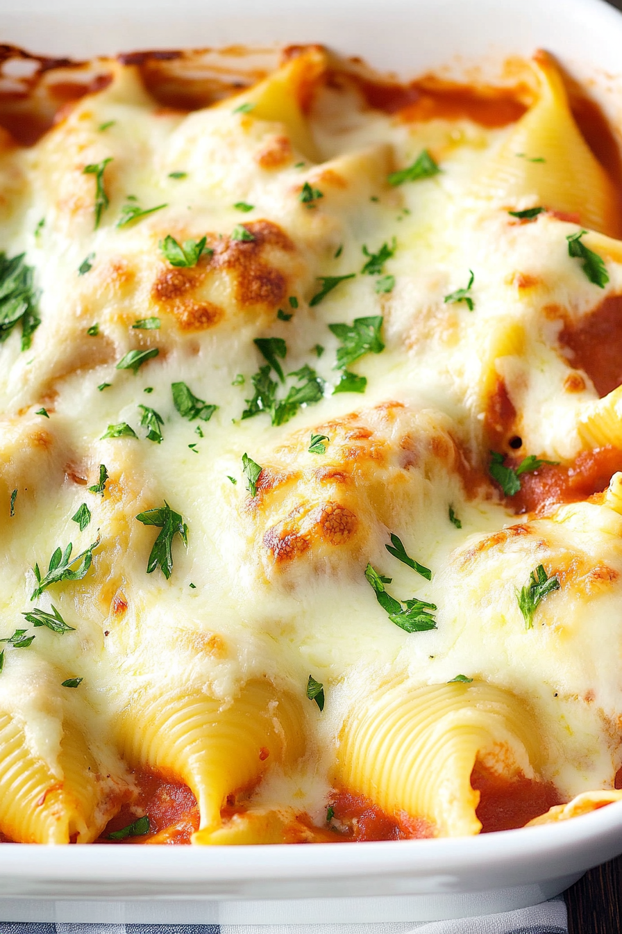 Chicken Parmesan Stuffed Shells