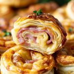 Ham and cheese pastry pinwheels