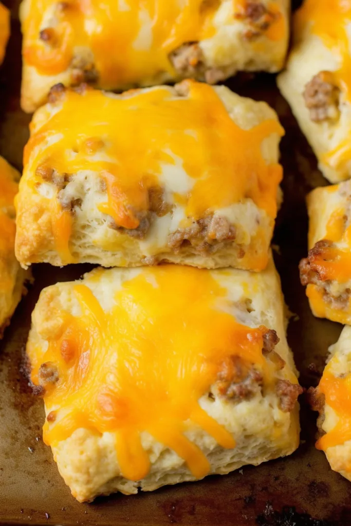 Homemade Sausage Cheddar Biscuits
