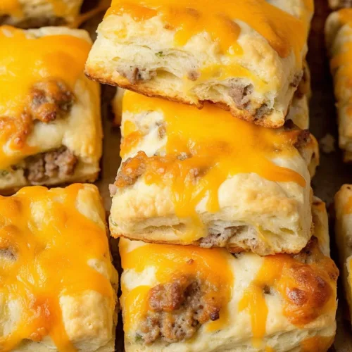 Homemade Sausage Cheddar Biscuits