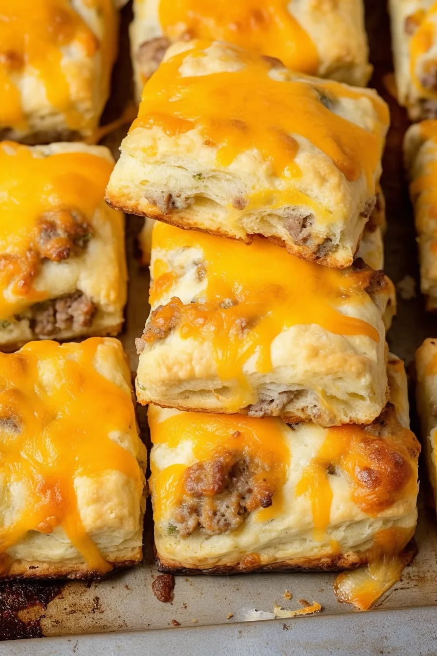 Homemade Sausage Cheddar Biscuits