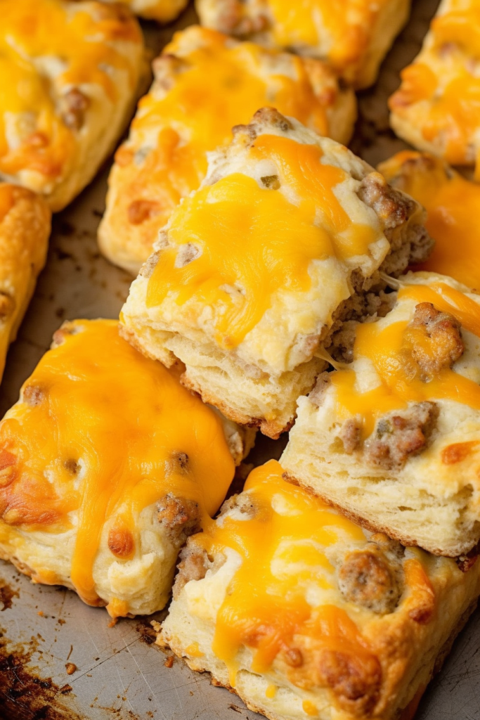 Homemade Sausage Cheddar Biscuits