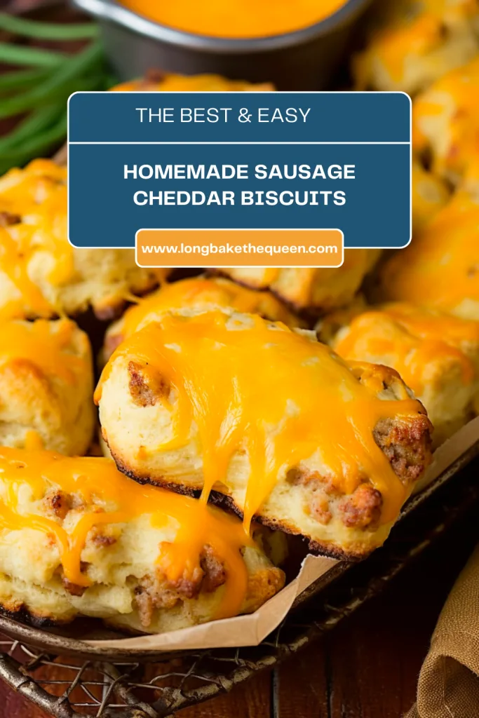 Homemade Sausage Cheddar Biscuits