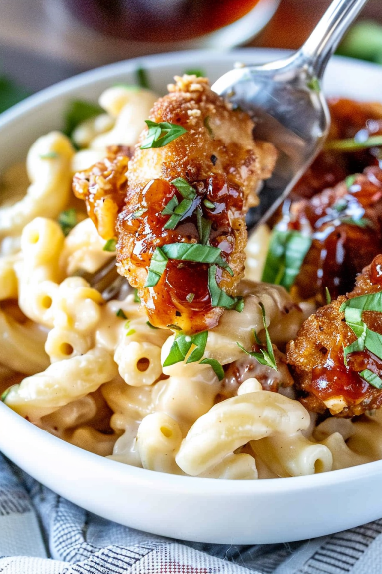 Honey Pepper Chicken Mac and Cheese