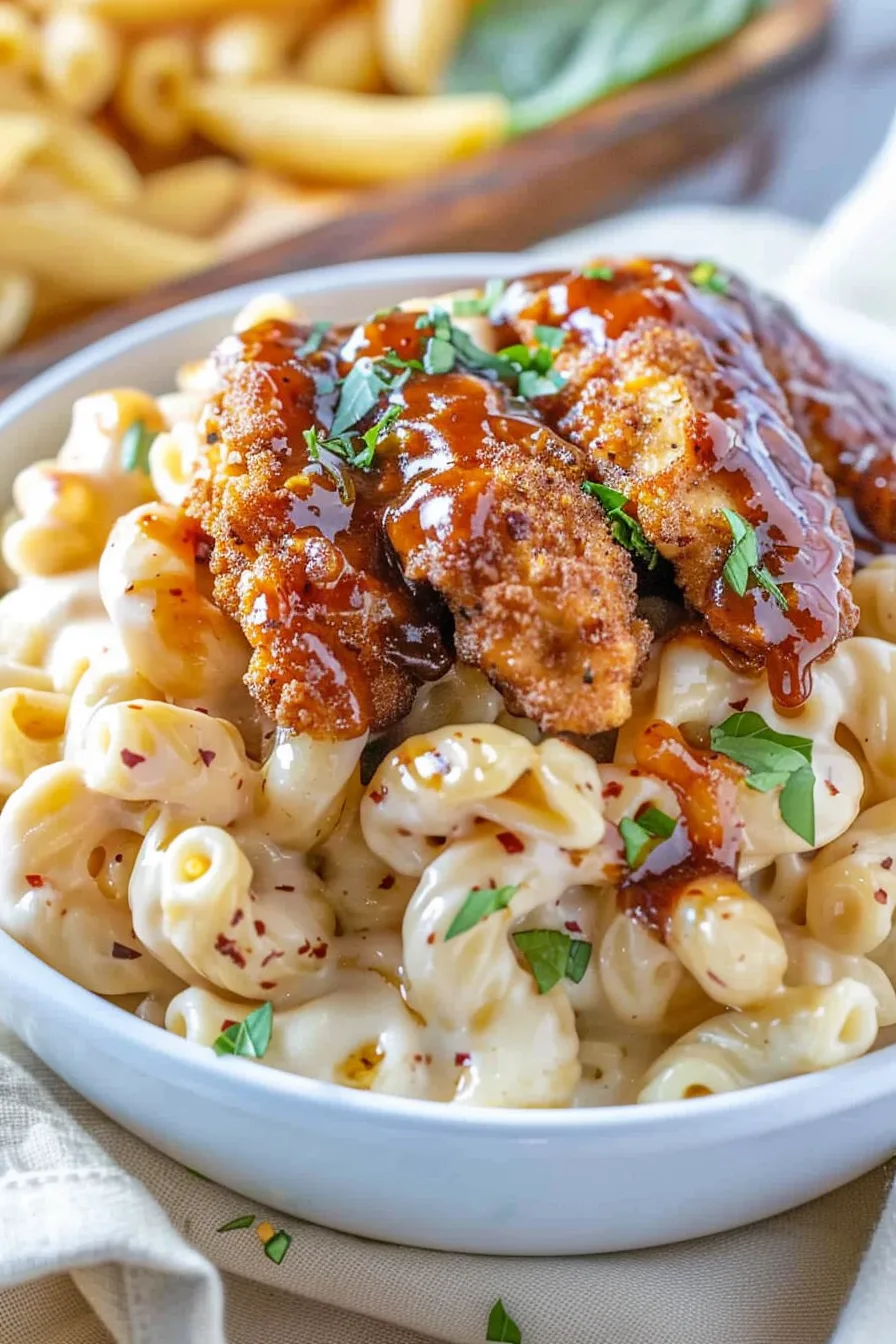 Honey Pepper Chicken Mac and Cheese