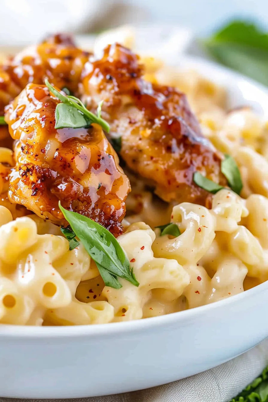 Honey Pepper Chicken Mac and Cheese
