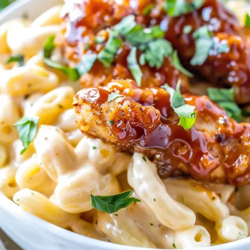 Honey Pepper Chicken Mac and Cheese