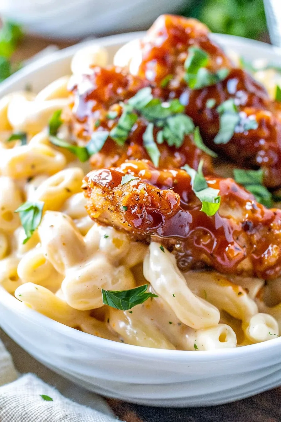 Honey Pepper Chicken Mac and Cheese