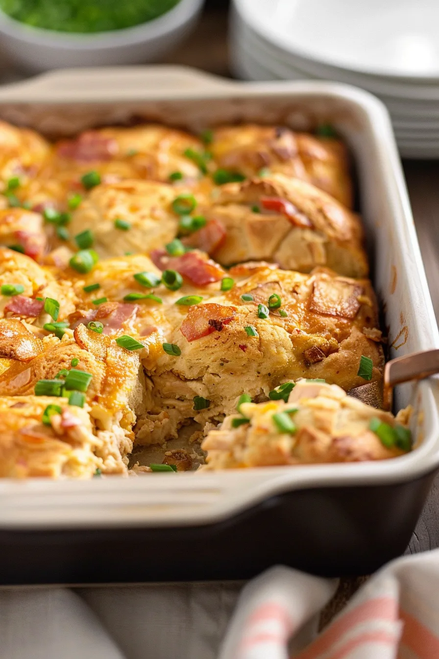Loaded Chicken and Biscuit Bake