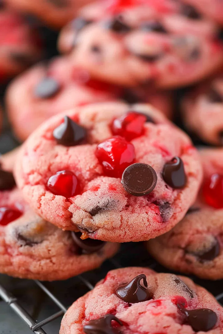 Maraschino Cherry Chocolate Chip Cookies