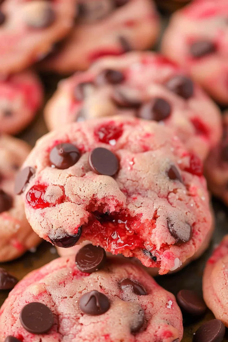 Maraschino Cherry Chocolate Chip Cookies