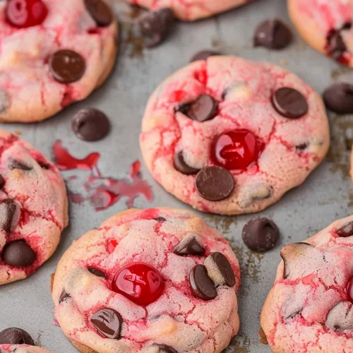 Maraschino Cherry Chocolate Chip Cookies