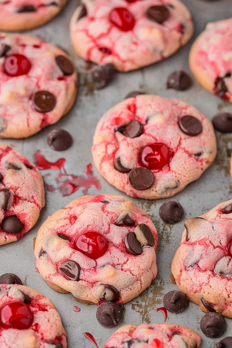 Maraschino Cherry Chocolate Chip Cookies