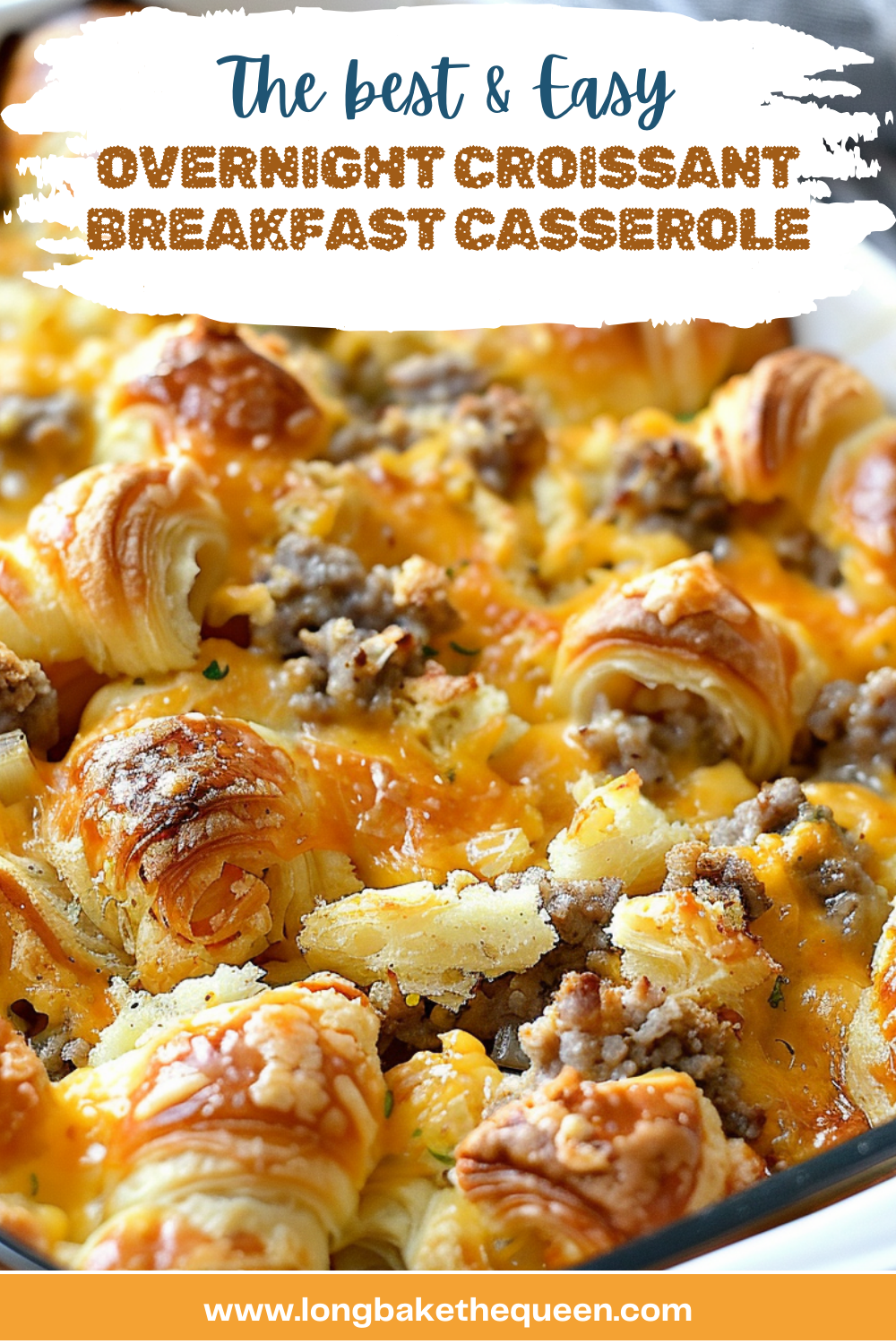 Overnight Croissant Breakfast Casserole