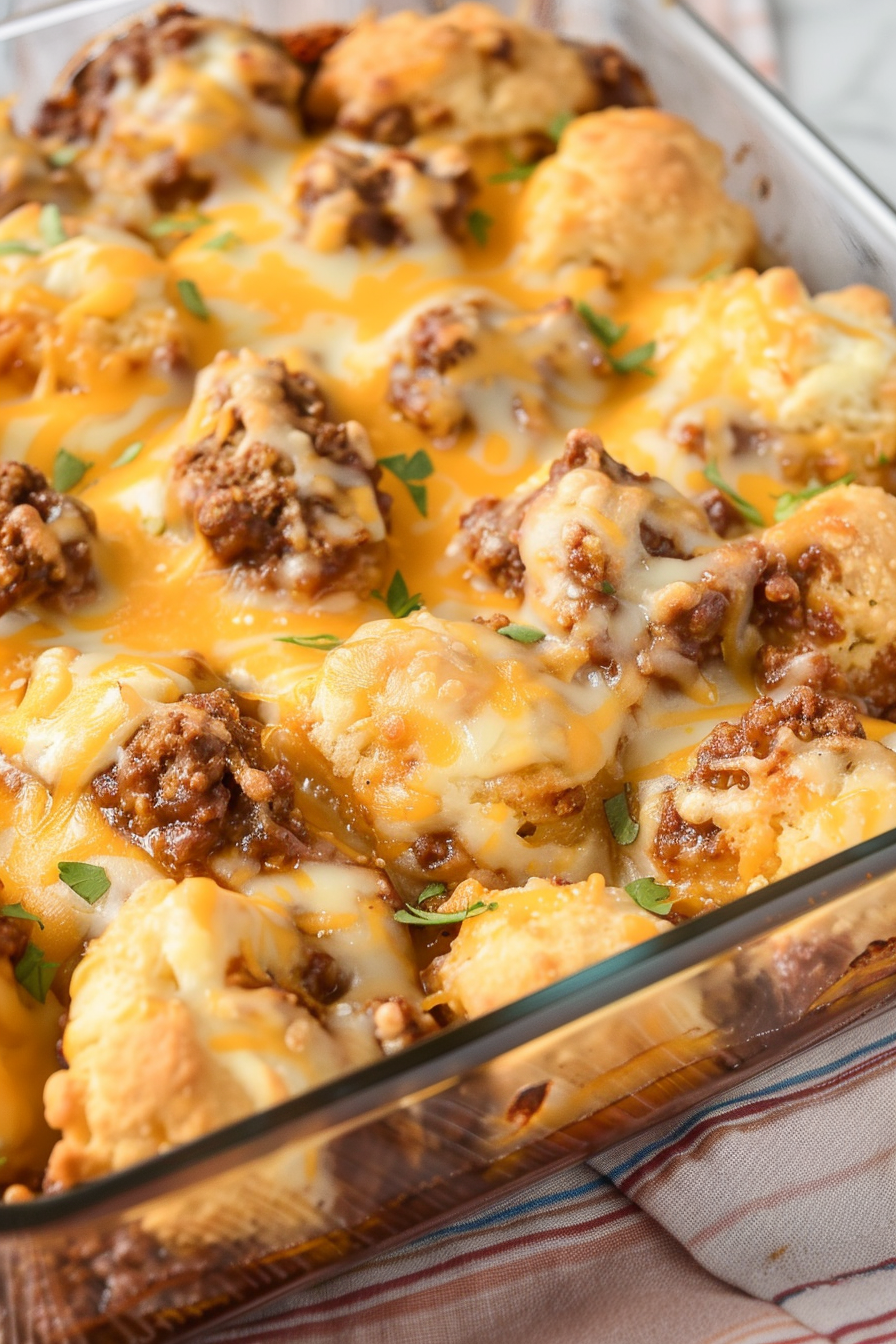 Sloppy Joe Biscuit Casserole