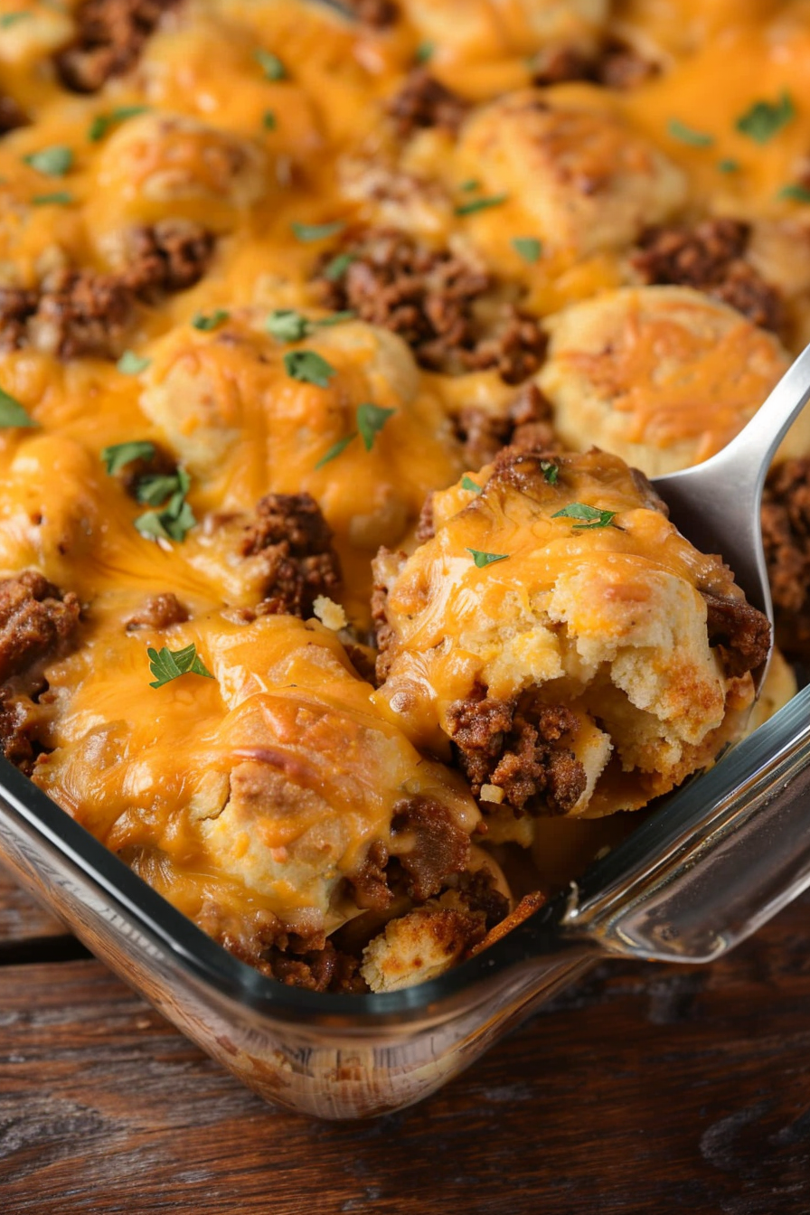 Sloppy Joe Biscuit Casserole