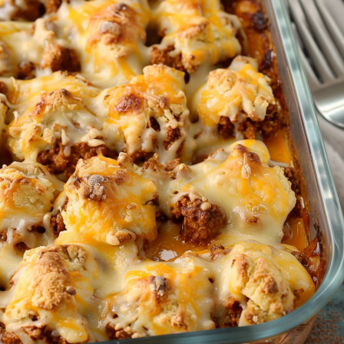 Sloppy Joe Biscuit Casserole