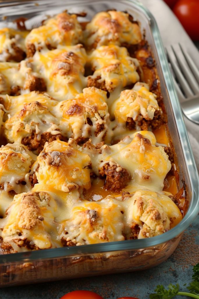 Sloppy Joe Biscuit Casserole