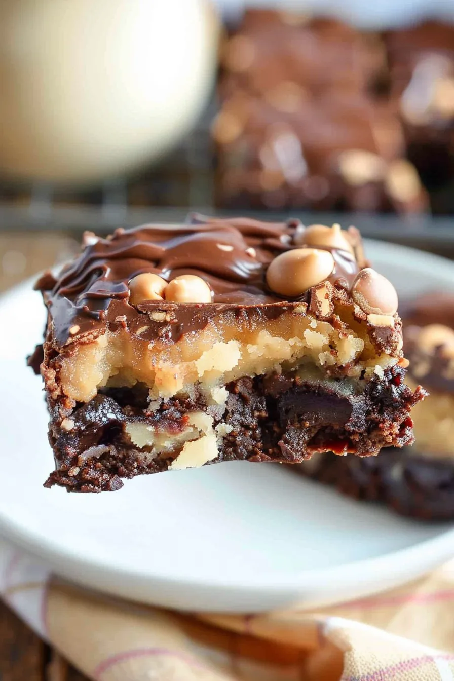 Turtle Buckeye Brownies