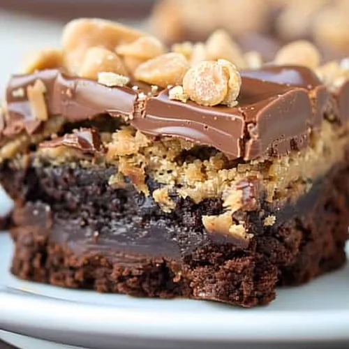 Turtle Buckeye Brownies