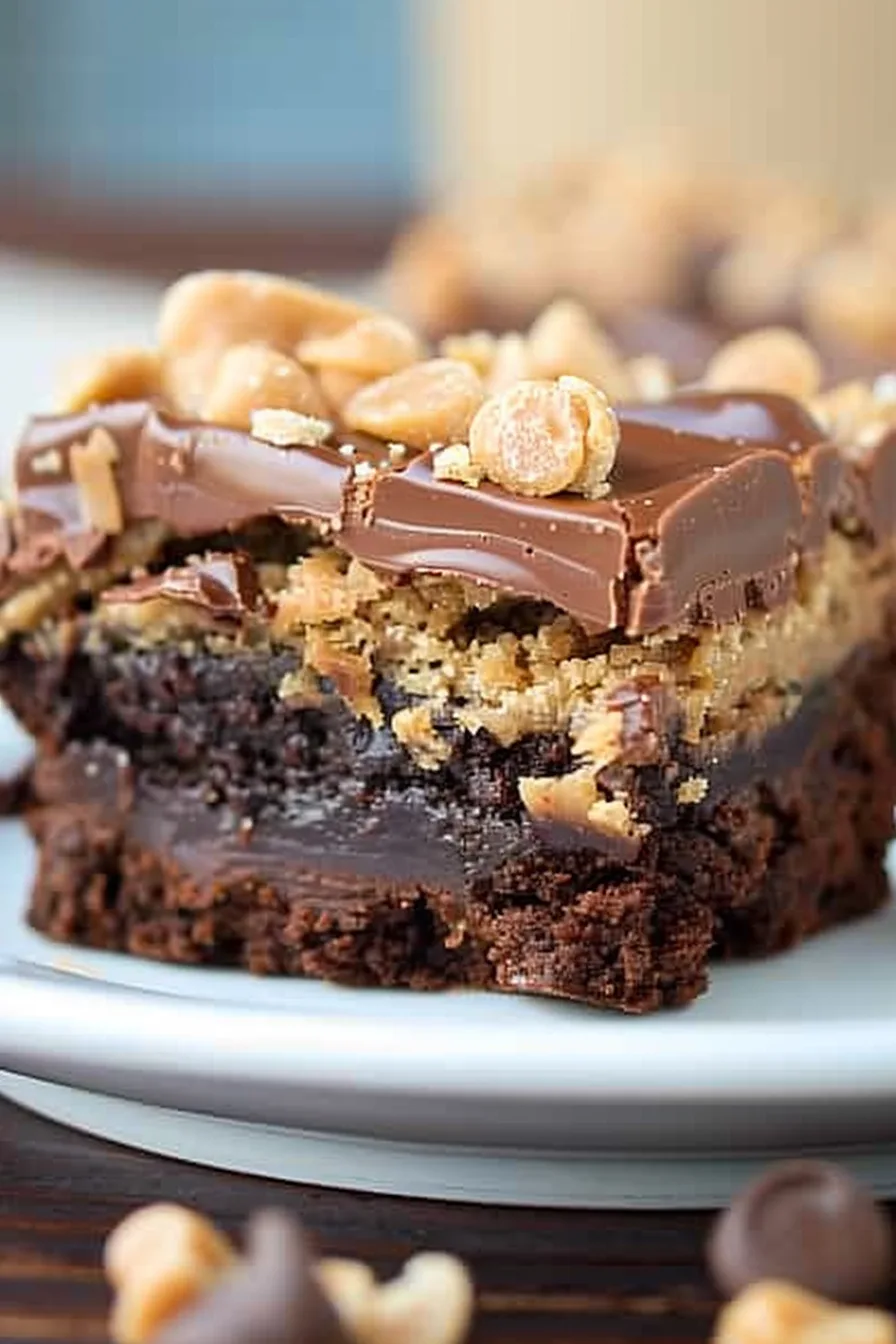 Turtle Buckeye Brownies