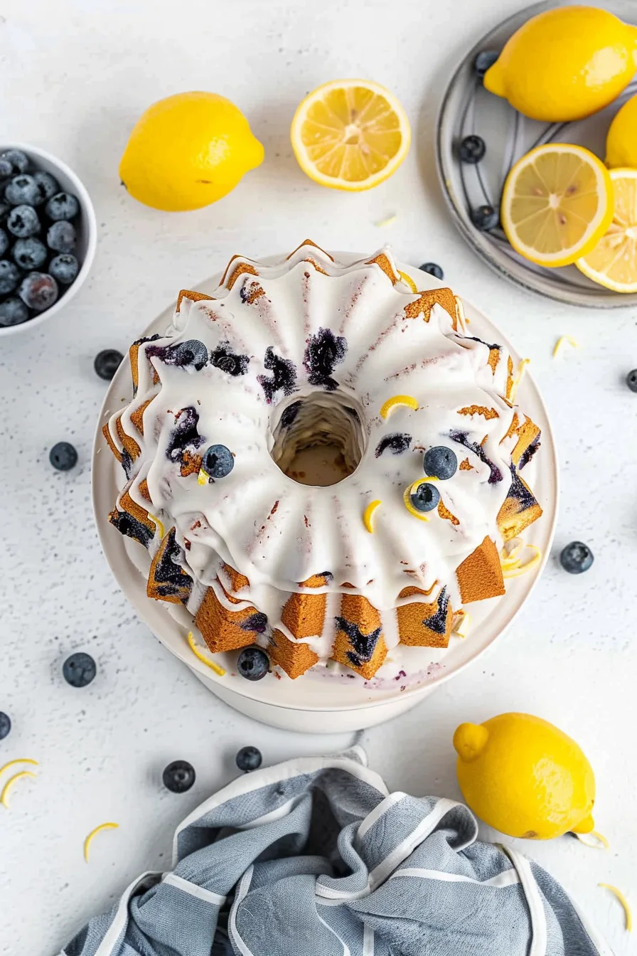 Blueberry Lemon Bliss Pound Cake