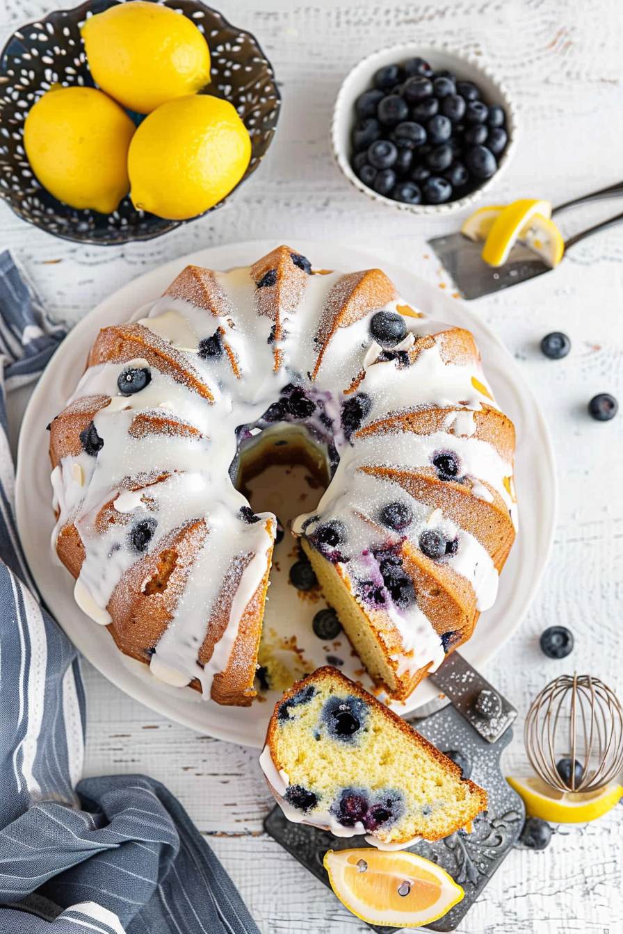 Blueberry Lemon Bliss Pound Cake