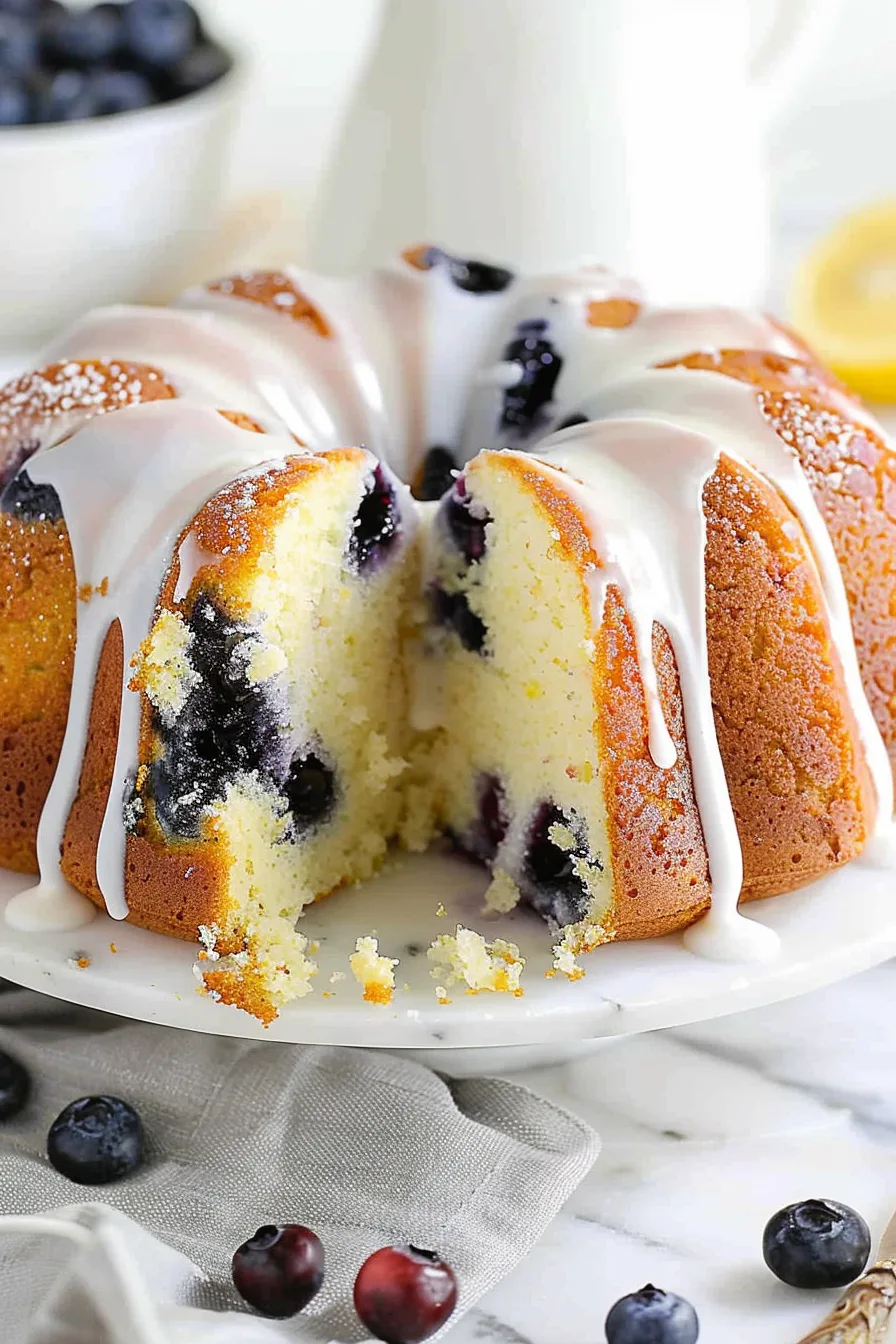 Blueberry Lemon Bliss Pound Cake