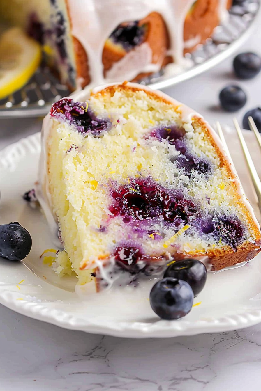 Blueberry Lemon Bliss Pound Cake