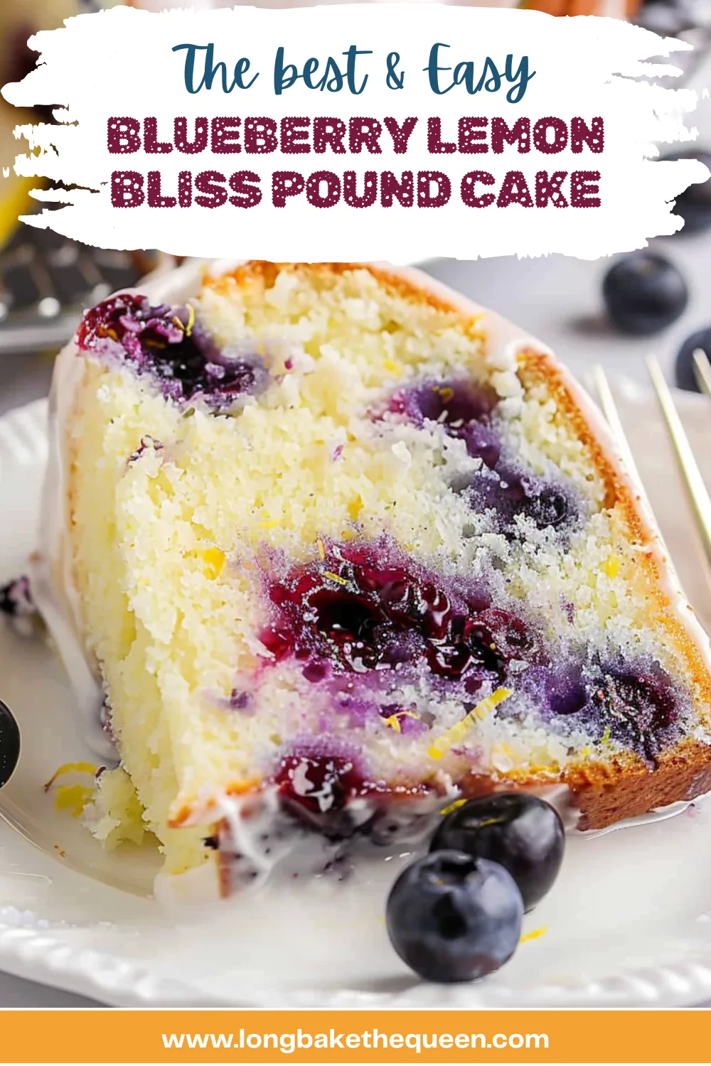 Blueberry Lemon Bliss Pound Cake