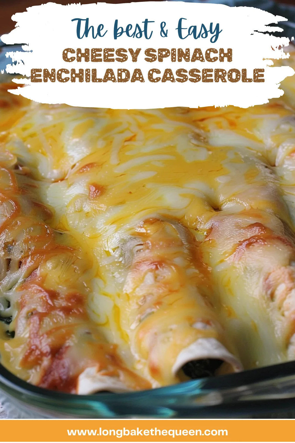 Cheesy Spinach Enchilada Casserole
