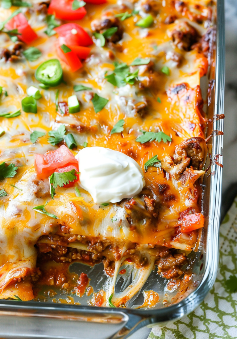 Cheesy Taco Lasagna Bake