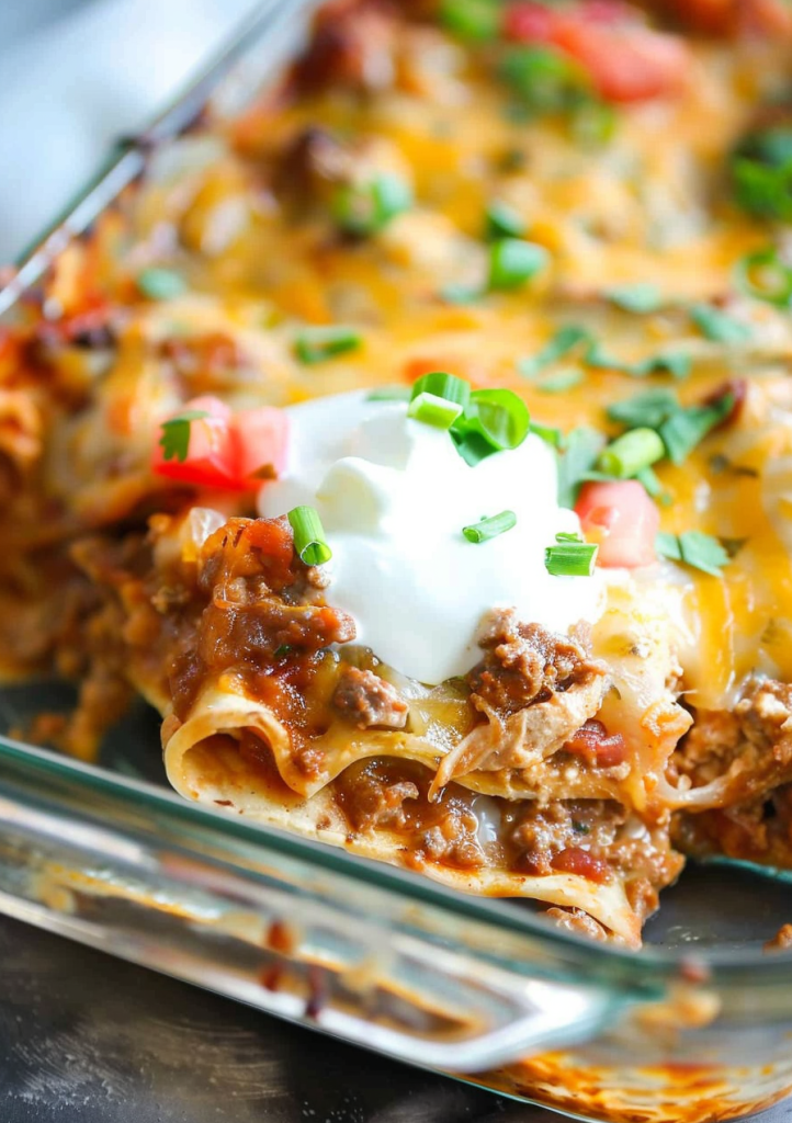 Cheesy Taco Lasagna Bake