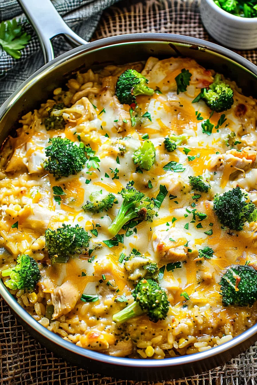 Creamy Broccoli Cheddar Chicken Casserole