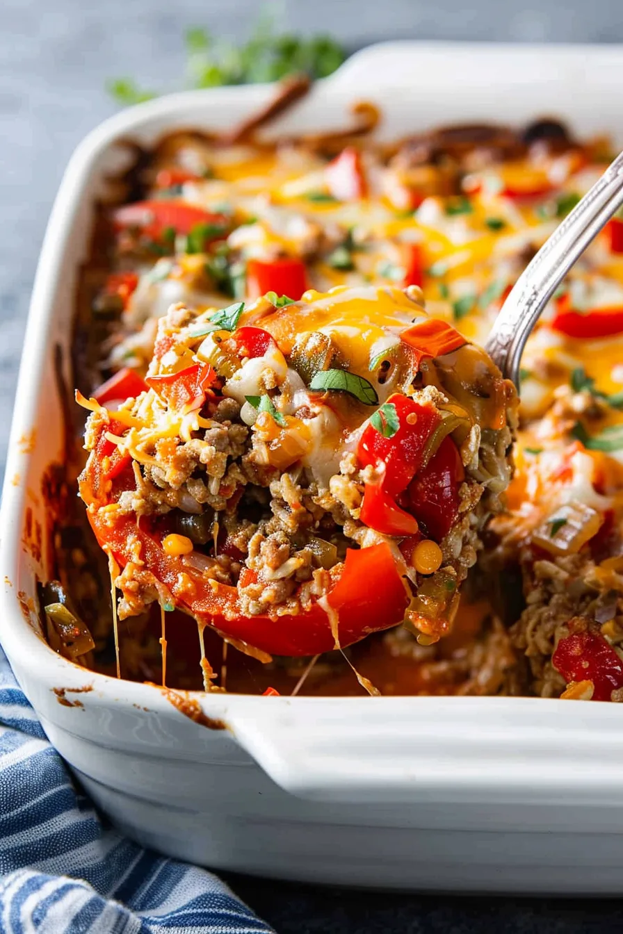 Easy Stuffed Bell Pepper Casserole