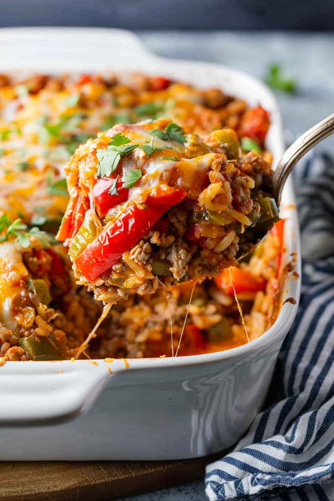 Easy Stuffed Bell Pepper Casserole