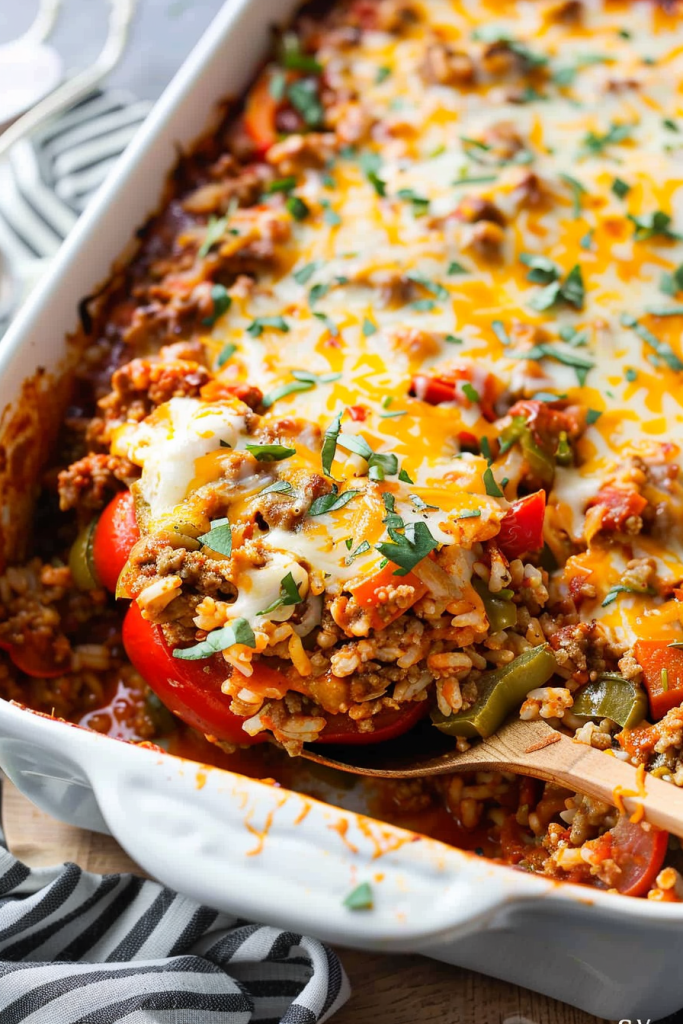 Easy Stuffed Bell Pepper Casserole