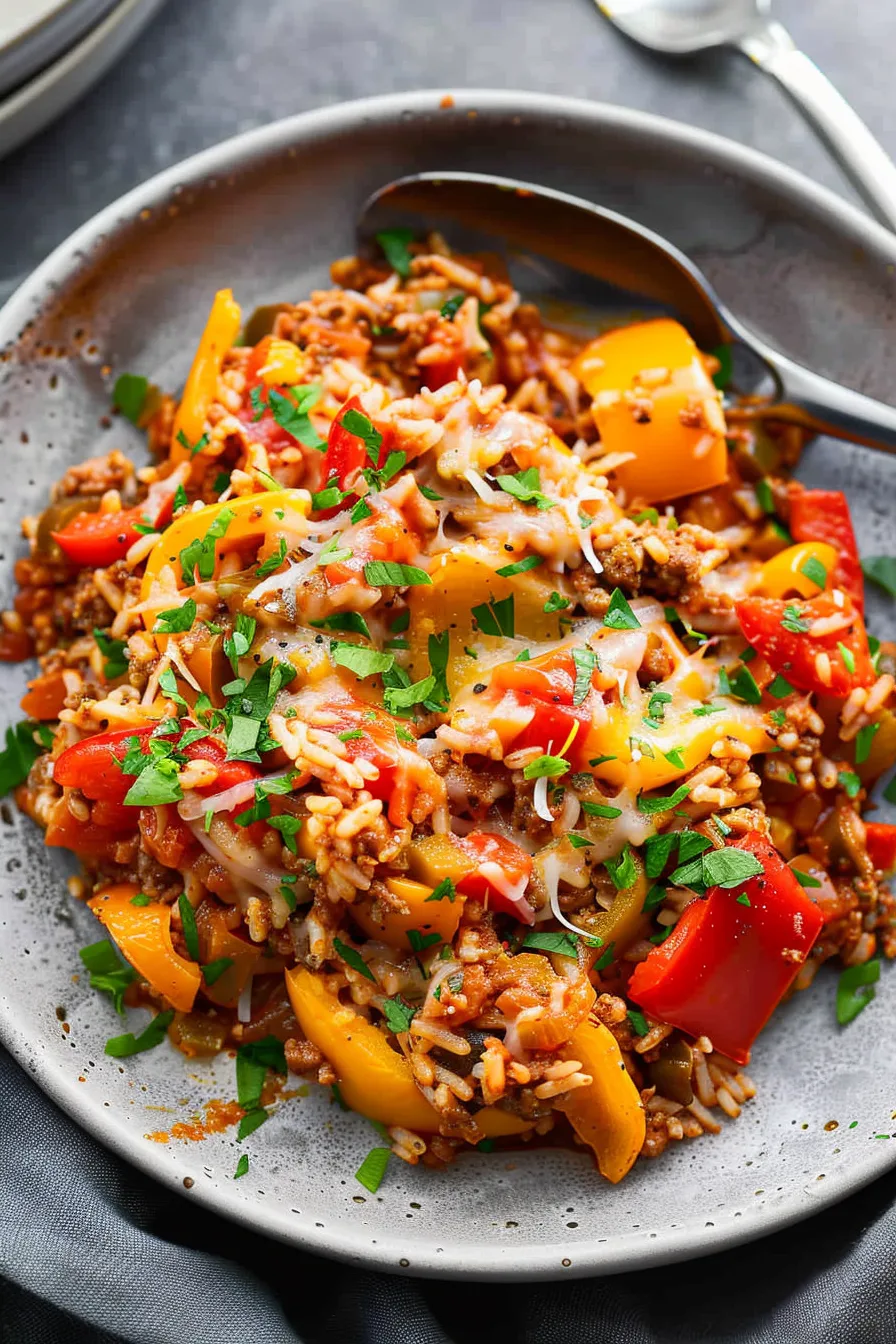Easy Stuffed Bell Pepper Casserole