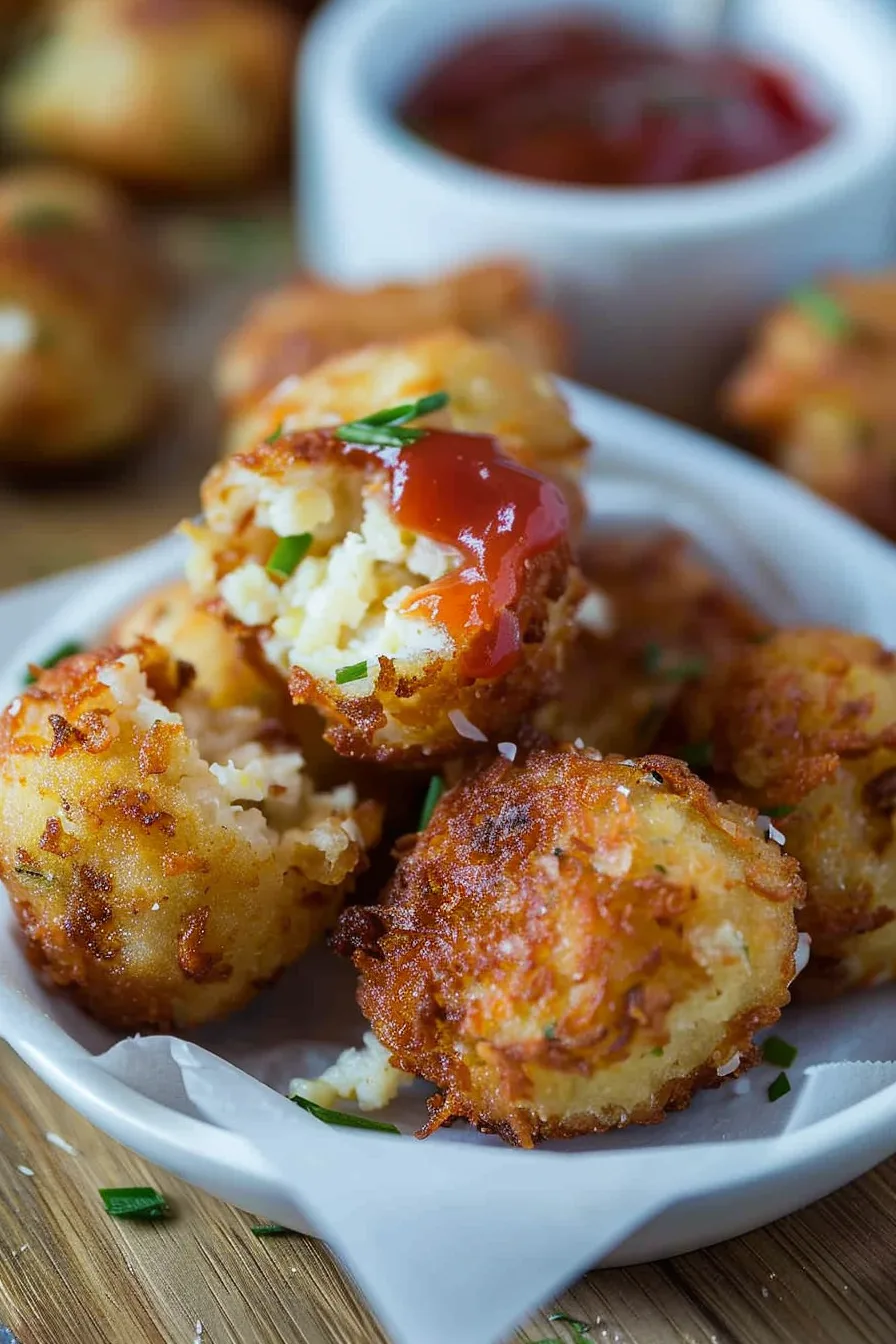 Golden Cornmeal Grits Fritters