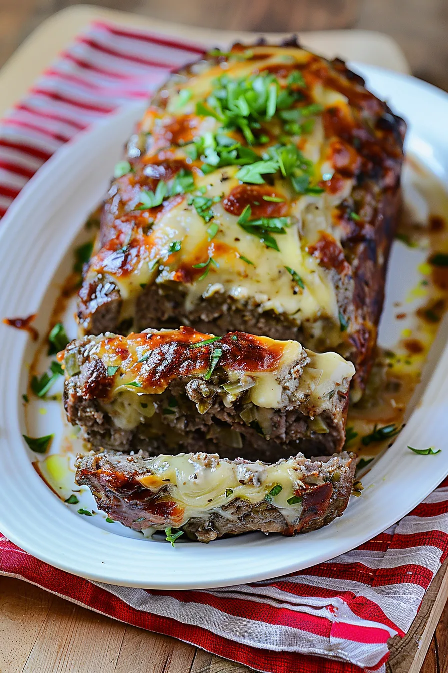 Savory Cheesesteak Meatloaf