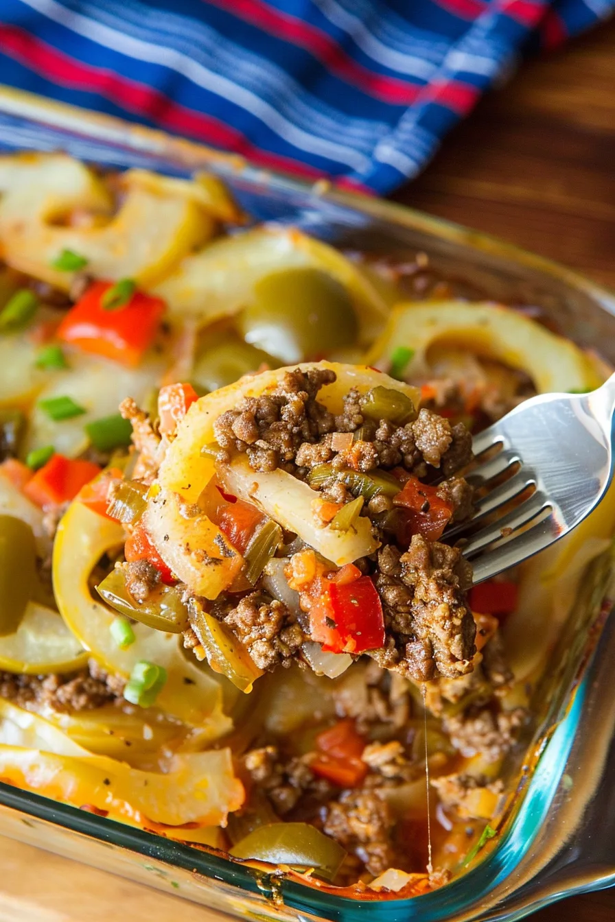 Southern Five Layer Beef Casserole