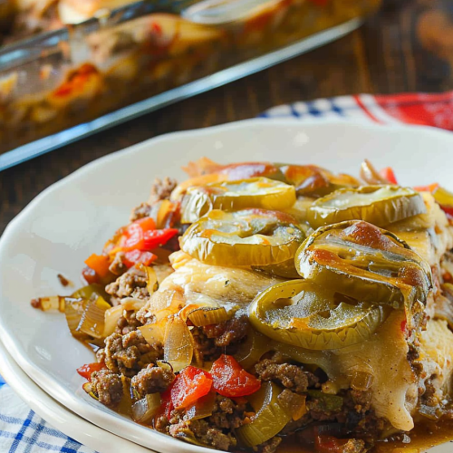 Southern Five Layer Beef Casserole