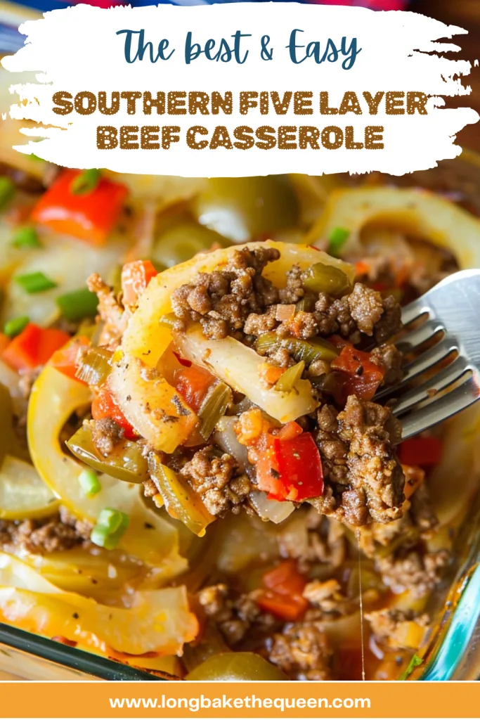 Southern Five Layer Beef Casserole