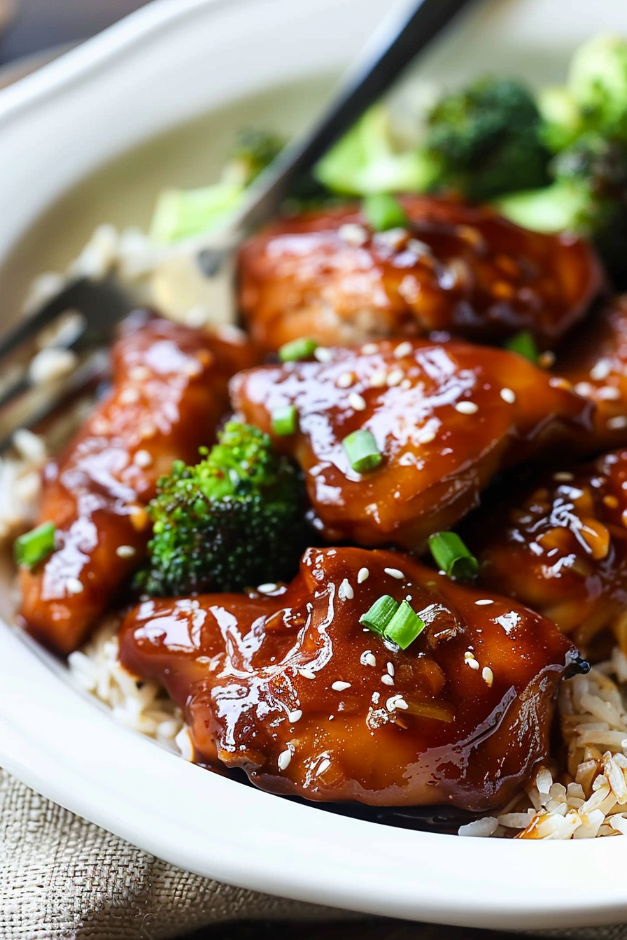 Sweet and Savory Honey Garlic Chicken in Slow Cooker